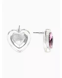 Серьги "Кристалл" сердце, цвет прозрачно-розовый арт. СМЛ-282426-1-СМЛ0010904806