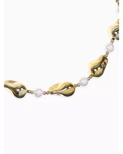 Бусы "Жемчуг Борокко", цвет белый в золоте 40+удл арт. СМЛ-282546-1-СМЛ0010904878