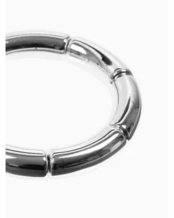 Браслет пластик на резинке "Стиль" гладкий, цвет серебро арт. СМЛ-282548-1-СМЛ0010905779