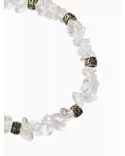 Браслет "Стиляшка" крошка, цвет белый в серебре арт. СМЛ-282473-1-СМЛ0010906112