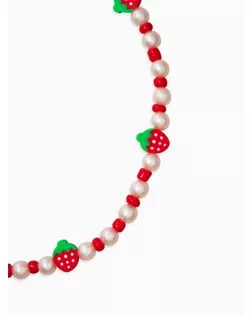 Бусы детские «Выбражулька. Клубники», жемчуг, 34.5 см, красно-белый арт. СМЛ-282479-1-СМЛ0010930831
