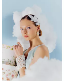 Браслет "Бусины жемчуга" (набор 7 шт), №6,8,10,14, цвет белый арт. СМЛ-282597-1-СМЛ0010936565