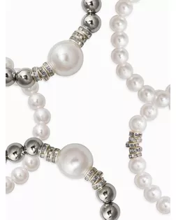 Браслет "Стильный жемчуг" (набор 5шт), №8/16, цвет белый в серебре арт. СМЛ-282583-1-СМЛ0010936465