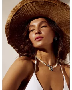 Набор 2 пред-та: бусы.браслет "Жемчуг", ракушка, цвет белый в серебре L=18/42см №8 арт. СМЛ-282595-1-СМЛ0010936552