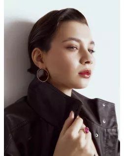 Набор колец 3 шт "Новый стиль" кабашоны, размер МИКС, цвет розовый в золоте арт. СМЛ-282626-1-СМЛ0010937091