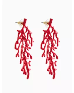 Серьги "Кораллы", цвет красный в золоте арт. СМЛ-283453-1-СМЛ0010936513