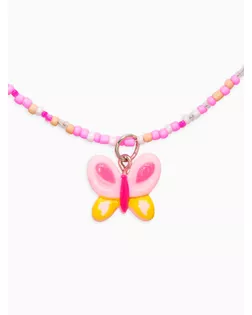 Бусы детские "Выбражулька" бисер, бабочка, 38 см, разноцветные арт. СМЛ-283534-1-СМЛ0010960597