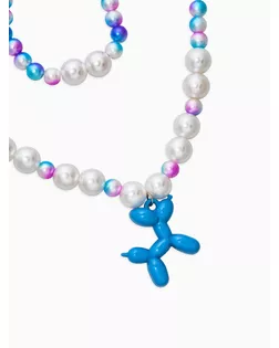Набор детский "Выбражулька" 2пред-а: бусы, браслет, собака, бело-голубой арт. СМЛ-283541-1-СМЛ0010967664