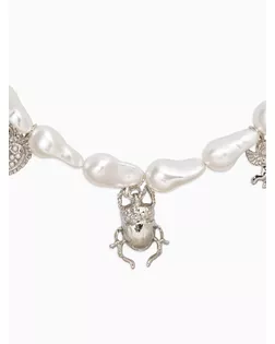 Бусы "Жемчуг" скоробей, 40+уудл. №10, цвет белый в серебре арт. СМЛ-283744-1-СМЛ0010937126