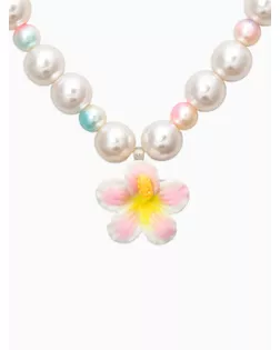 Набор детский "Выбражулька" 3 пред-а: бусы, браслет, кольцо б-р, цветок, жемчуг, желто-белый   10967 арт. СМЛ-283788-1-СМЛ0010967665