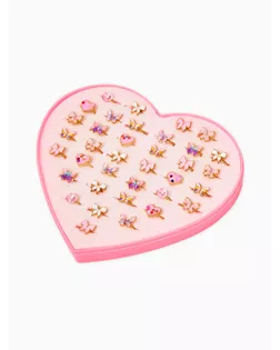 Кольцо «Выбражулька» нежность, безразмерное, форма микс, бело-розовое в золоте арт. СМЛ-283903-1-СМЛ0010961602