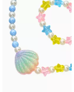 Набор детский "Выбражулька" 2 пред-а: бусы, браслет, ракушка, цветной арт. СМЛ-283909-1-СМЛ0010967623