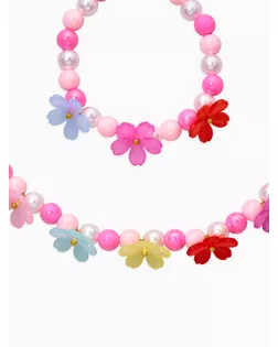 Набор детский "Выбражулька" 2 пред-а: бусы, браслет, цветы, цветной арт. СМЛ-283910-1-СМЛ0010967628
