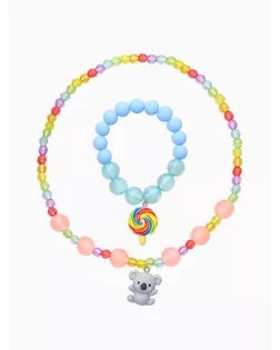 Набор детский «Выбражулька. Коала», 2 предмета: бусы, браслет, разноцветный арт. СМЛ-284425-1-СМЛ0010967624