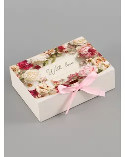 Складная коробка подарочная With love, 16.5 × 12 × 5 см арт. СМЛ-285371-1-СМЛ0010960387