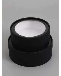 Подарочный набор коробок 2 в 1 круглых, «Черная» с окном, 21×7 - 18×6 см арт. СМЛ-285421-1-СМЛ0011007735