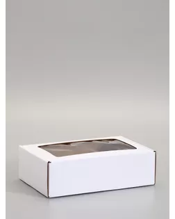 Коробка самосборная, белая с окном, 26 х 17 х 8 см арт. СМЛ-285586-1-СМЛ0010989355