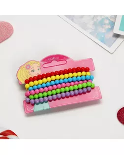 Набор детских браслетов "Выбражулька" бусинки, 6 нитей, цветной арт. СМЛ-25000-1-СМЛ0842794