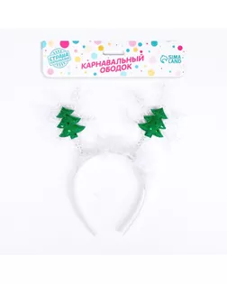 Карнавальный ободок «Снежинка с ёлочками» арт. СМЛ-104036-1-СМЛ0001090487