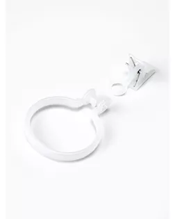 Кольцо для карниза, с зажимом, d = 34/39 мм, 20 шт, цвет белый арт. СМЛ-29555-1-СМЛ0999497