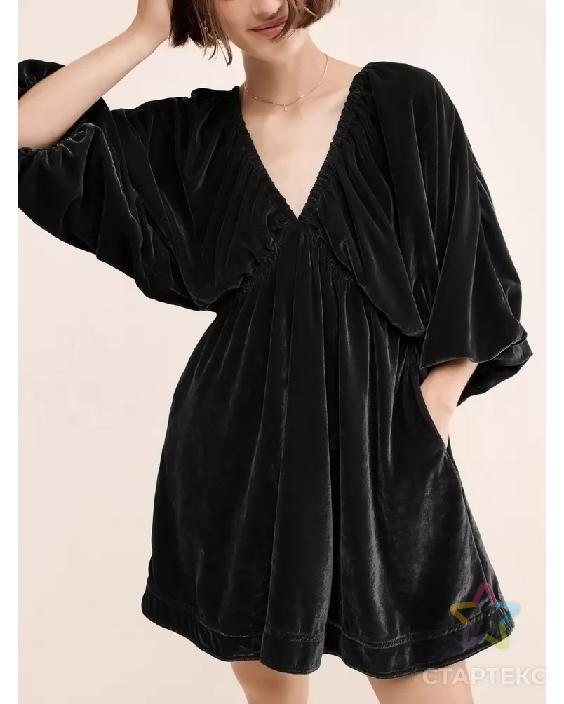 Бархат стрейч однотонный арт. Б-5-1-20091.001 - рис. 2