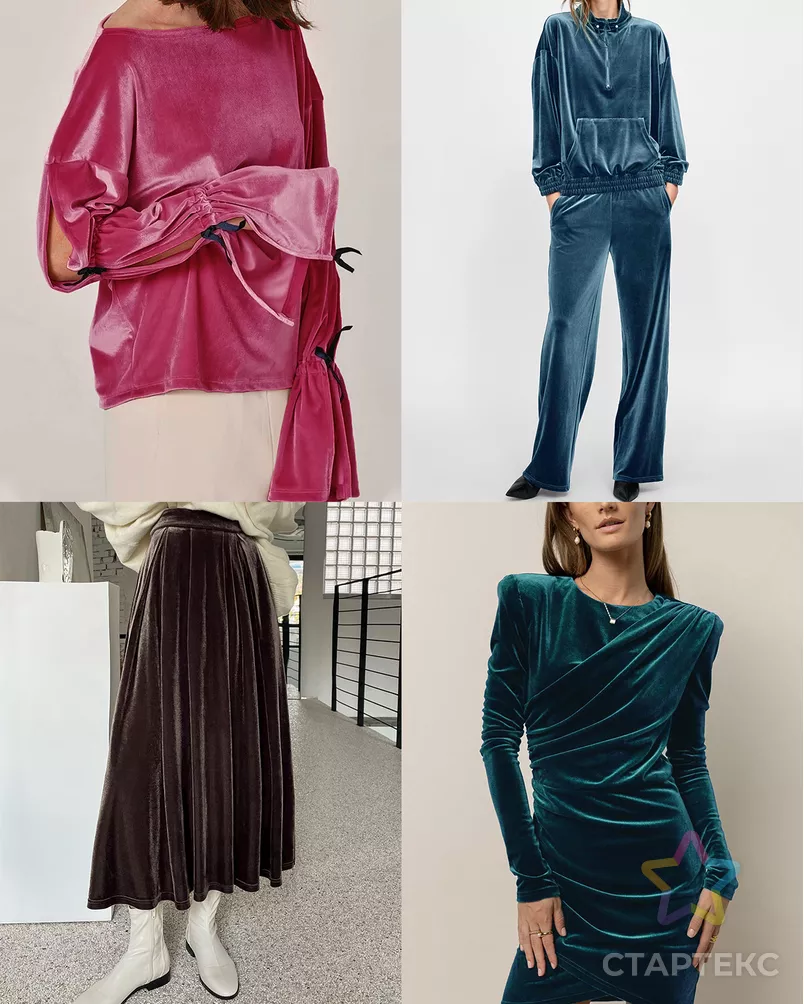 Бархат стрейч однотонный арт. Б-5-1-20091.001 - рис. 3