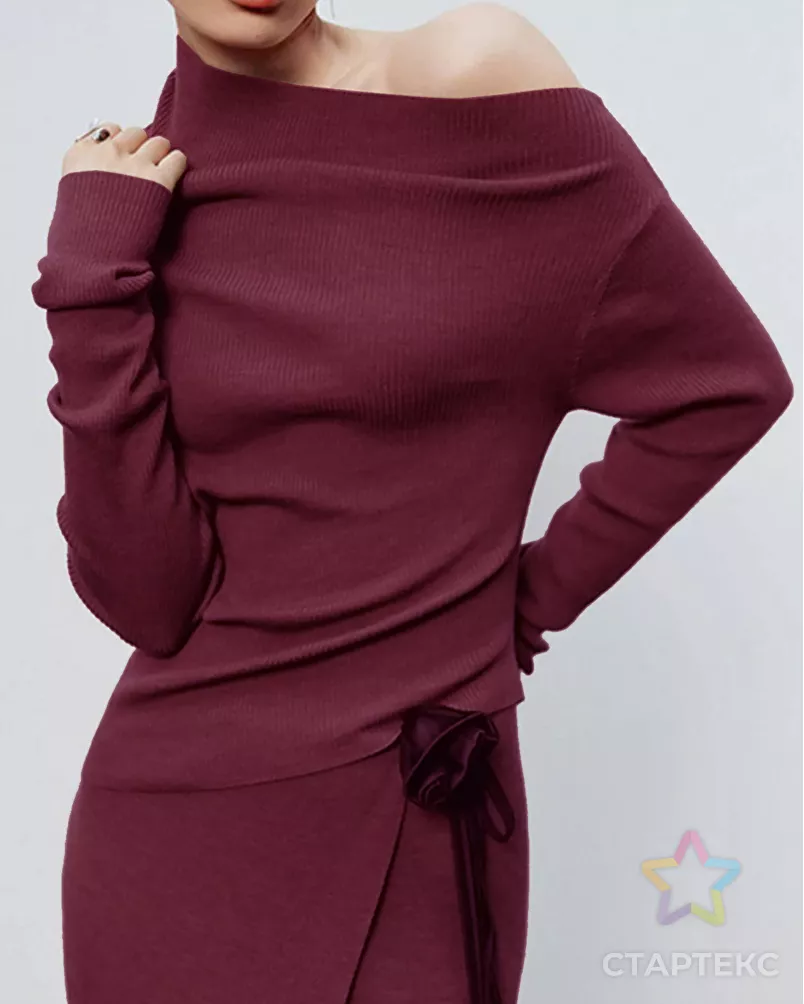 Вязанный трикотаж  "Аня" с начесом арт. ТСН-2-3-25979.003 - рис. 3
