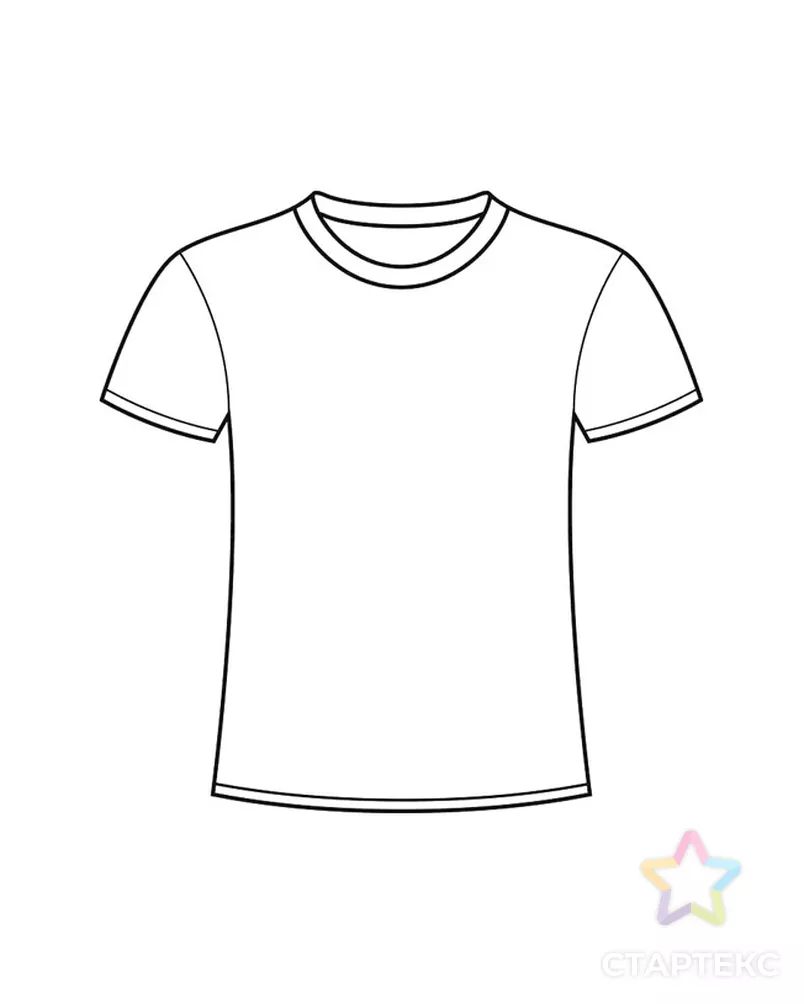 Выкройка: футболка прямая арт. ВКК-2343-32-В00149 - рис. 1