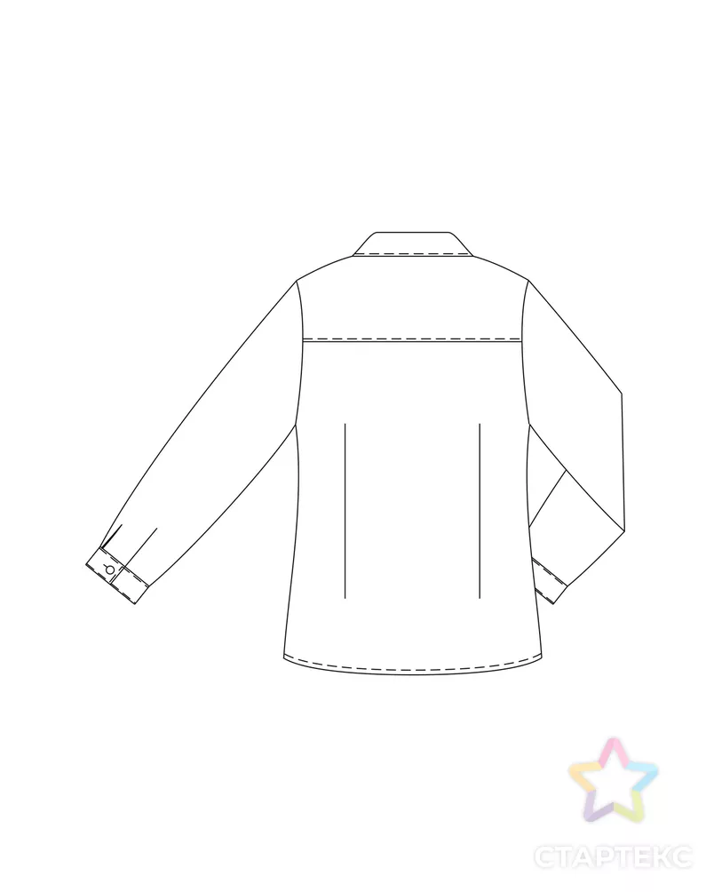 Выкройка: блузка W-06-1002 арт. ВКК-3124-6-ВП0801 - рис. 2