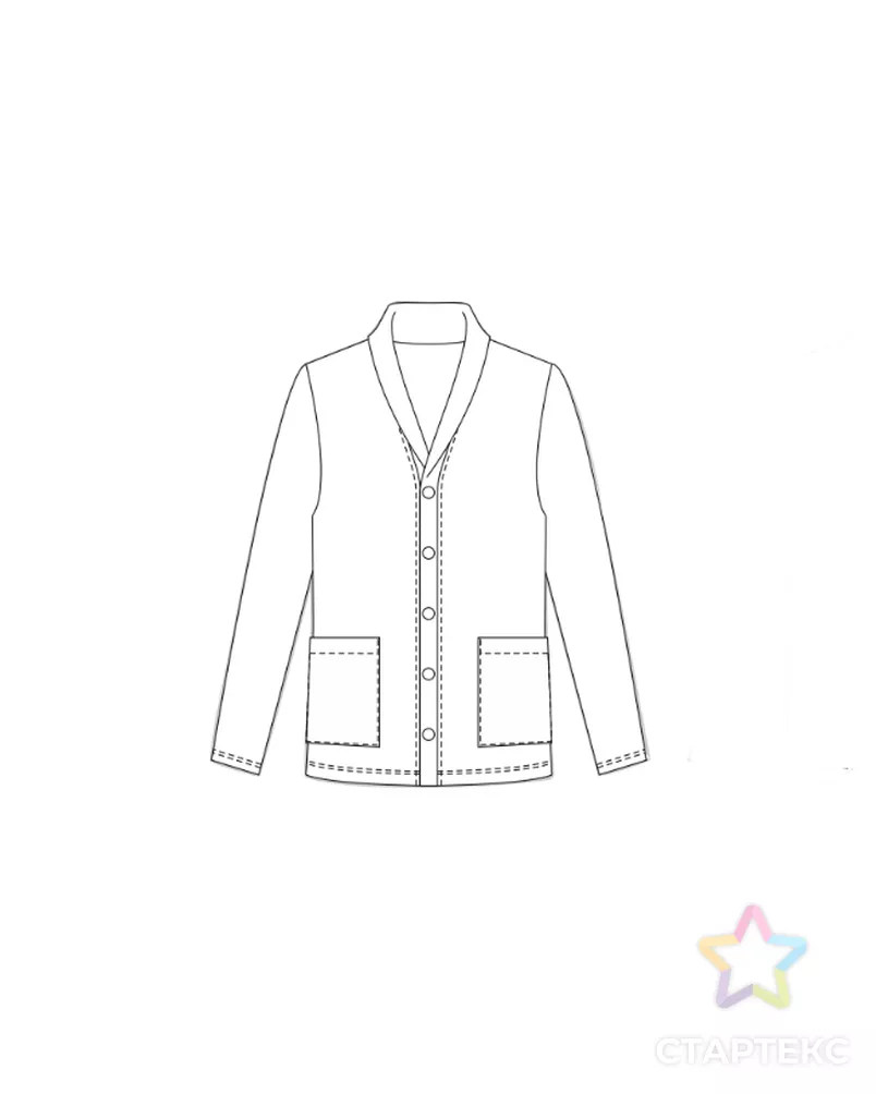 Выкройка: кардиган школьный_DET88 арт. ВКК-4737-18-ВП1456 - рис. 1