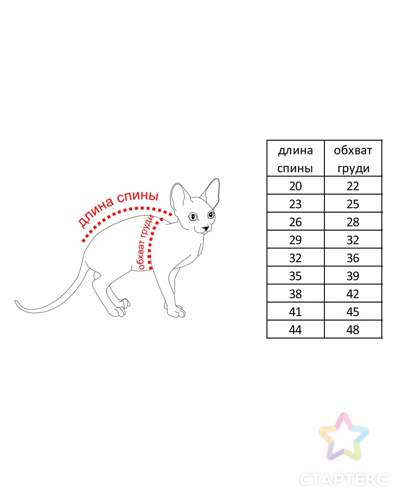 Выкройка: боди CAT Р-28-1001 арт. ВКК-3000-6-ВП0676 - рис. 3