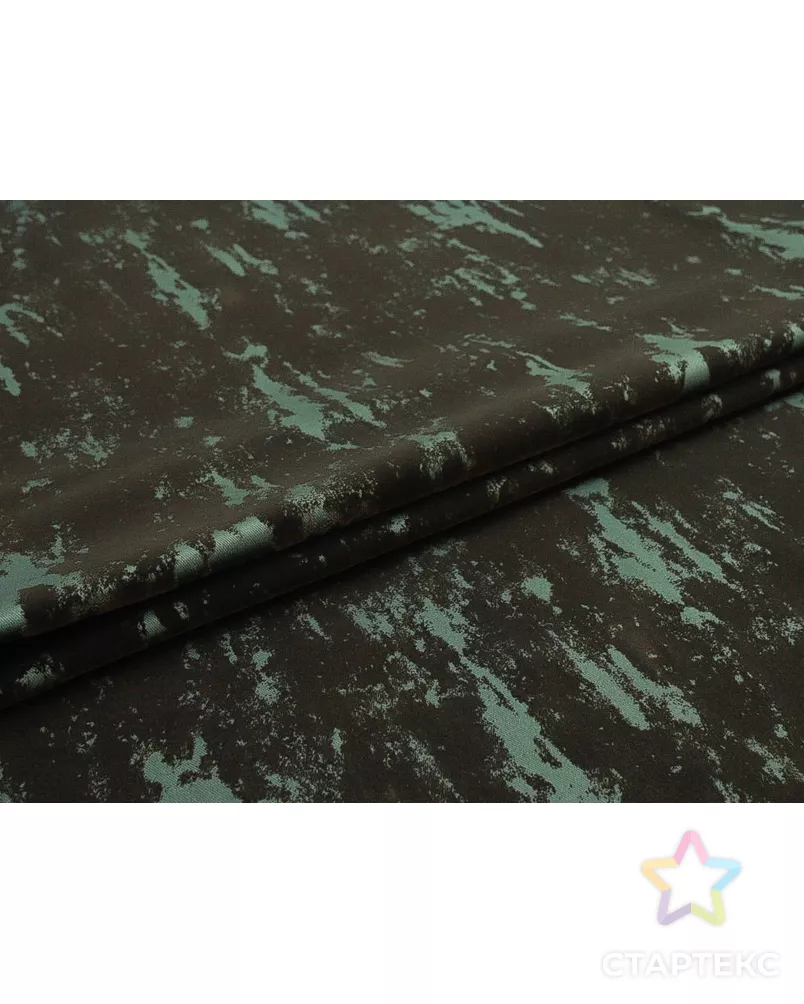 Принтованная джинса, в зелёно-чёрных тонах арт. ГТ-9566-1-ГТ11-11477-2-21-1 - рис. 2