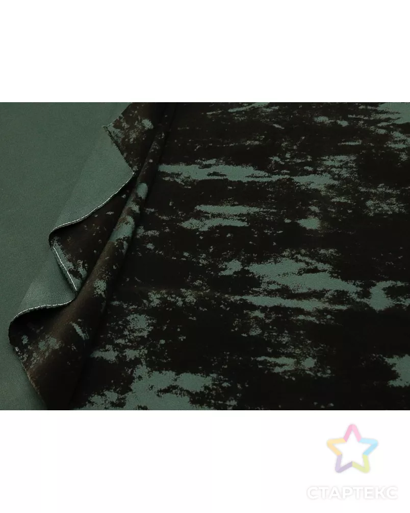 Принтованная джинса, в зелёно-чёрных тонах арт. ГТ-9566-1-ГТ11-11477-2-21-1 - рис. 5