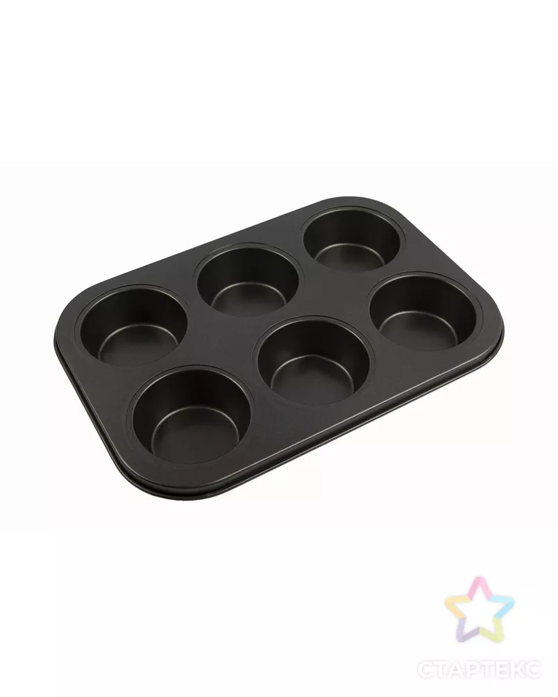 Форма металлическая "S-CHIEF" FPC-0043 для кексов, маффинов, капкейков 26.5 х 18.8 см арт. ГММ-106184-1-ГММ073251009094 - рис. 2