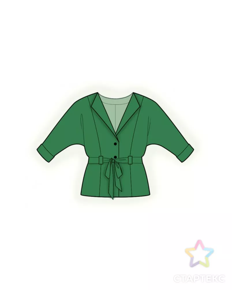 Выкройка: жакет без подкладки арт. ВКК-3263-7-ЛК0002277 - рис. 1