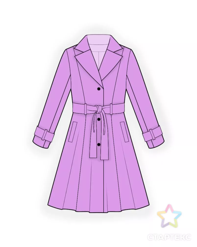 Выкройка: плащ арт. ВКК-4654-6-ЛК0002684 - рис. 1