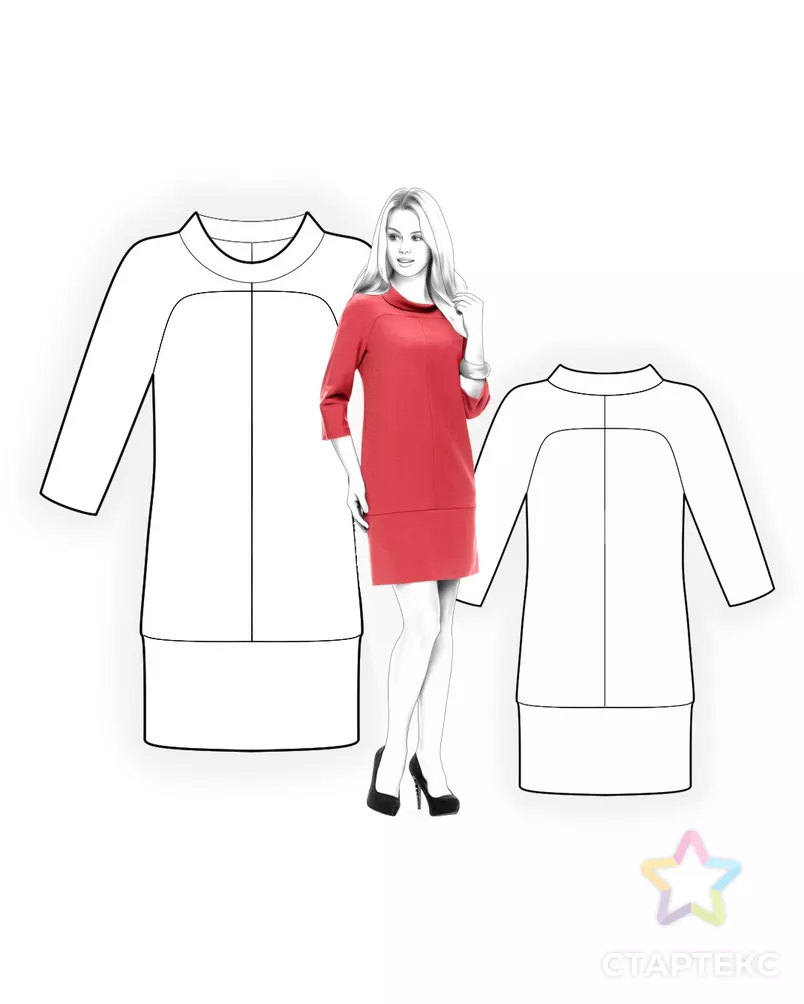 Выкройка: трикотажная туника арт. ВКК-1765-7-ЛК0004412 - рис. 3