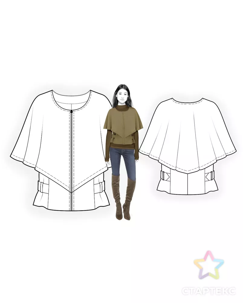 Выкройка: пончо арт. ВКК-1142-7-ЛК0004480 - рис. 3