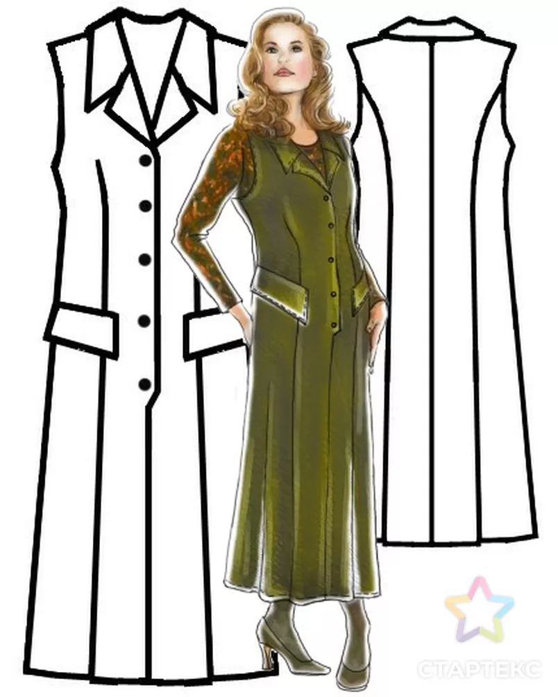 Выкройка: сарафан арт. ВКК-1732-7-ЛК0005070 - рис. 3