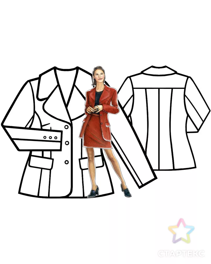 Выкройка: жакет арт. ВКК-1220-12-ЛК0005075 - рис. 3