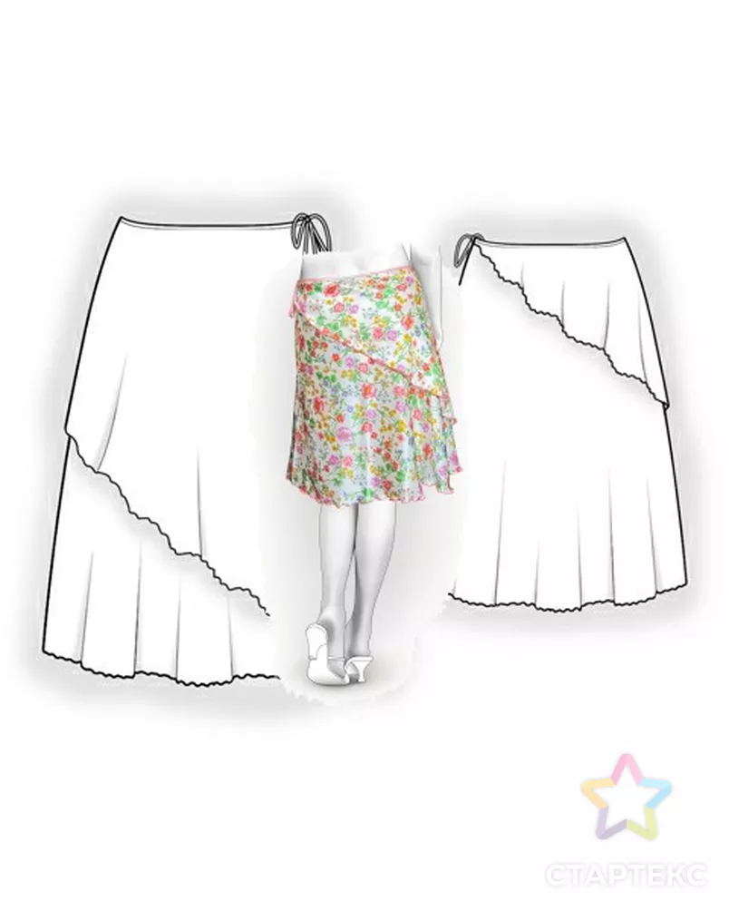 Выкройка: юбка-кокилье арт. ВКК-899-8-ЛК0005906 - рис. 3