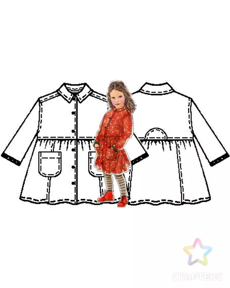 Выкройка: платье-халат арт. ВКК-1169-1-ЛК0007025 - рис. 3