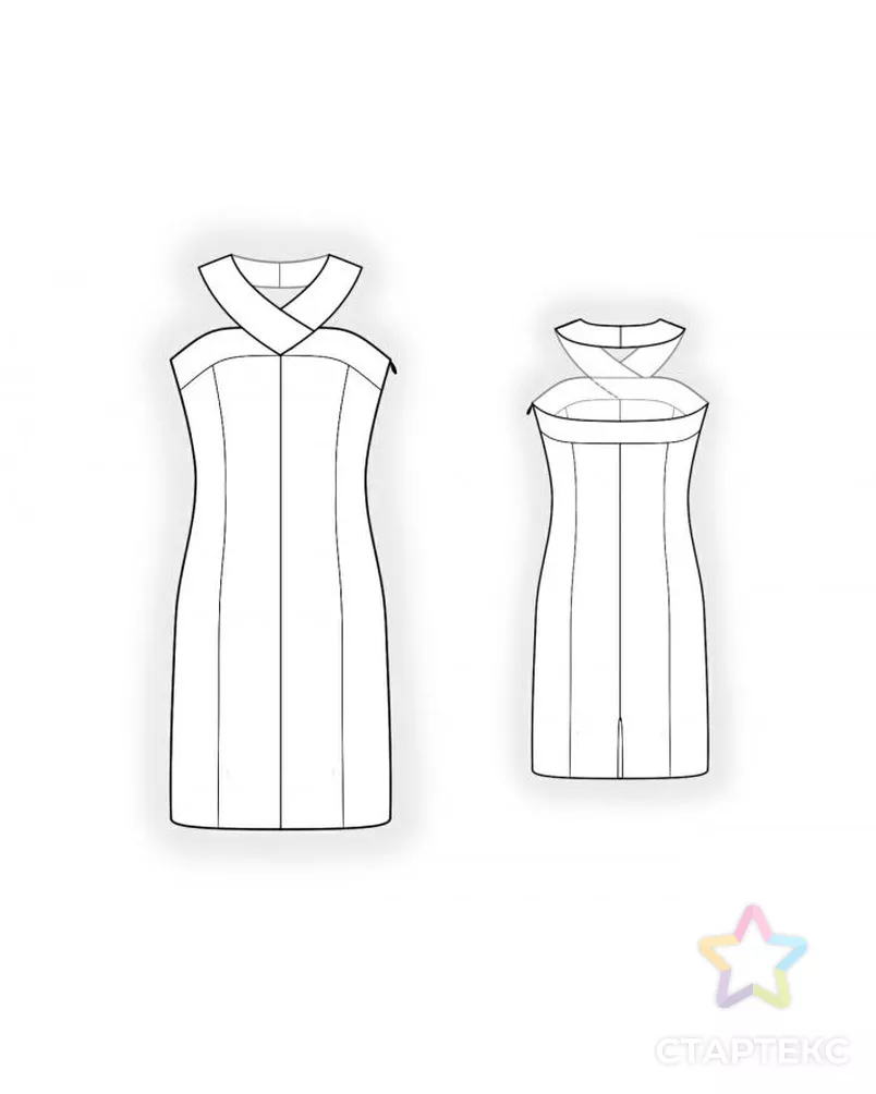 Выкройка: платье шелковое арт. ВКК-1222-12-ЛК0004054 - рис. 2