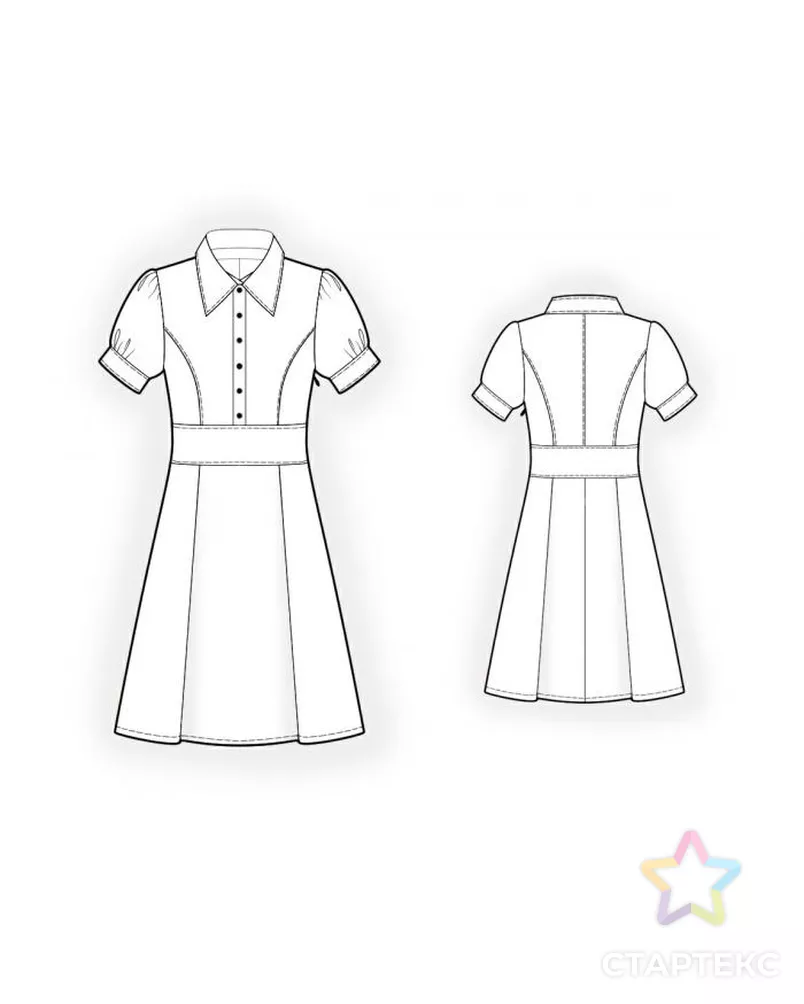 Выкройка: платье в спортивном стиле арт. ВКК-1552-2-ЛК0004115 - рис. 2