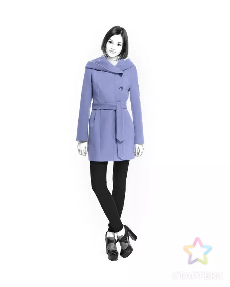 Выкройка: пальто с капюшоном арт. ВКК-175-8-ЛК0004383 - рис. 1