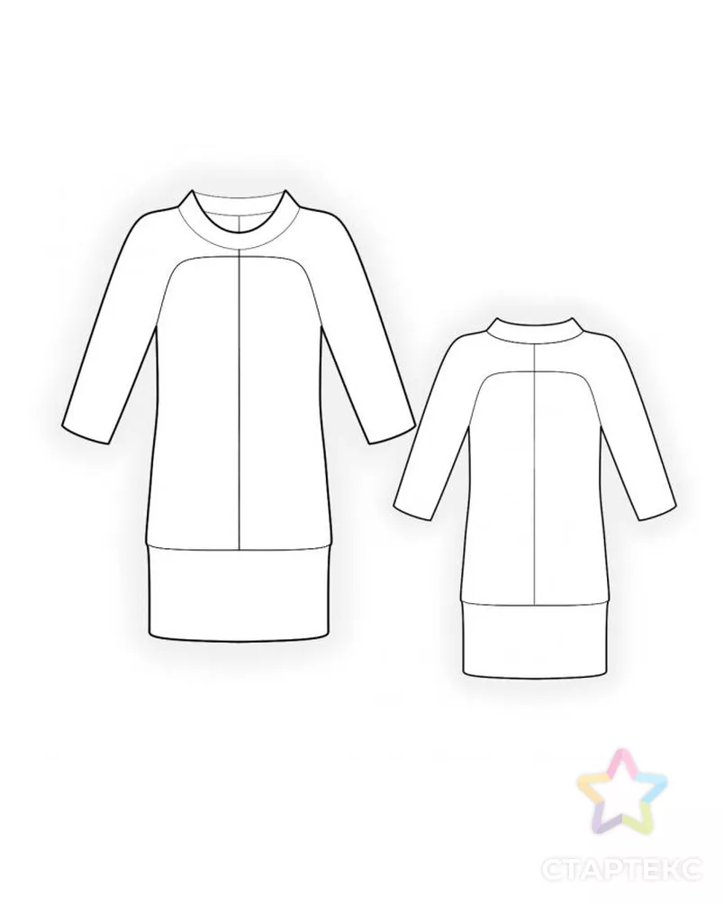 Выкройка: трикотажная туника арт. ВКК-1765-7-ЛК0004412 - рис. 2