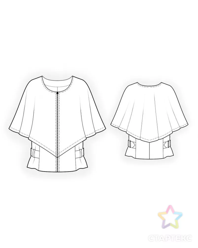 Выкройка: пончо арт. ВКК-1142-7-ЛК0004480 - рис. 2