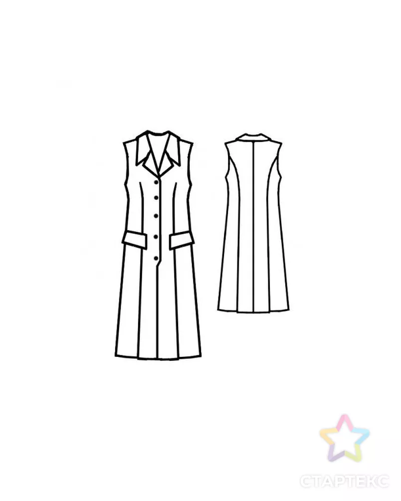 Выкройка: сарафан арт. ВКК-1732-7-ЛК0005070 - рис. 2