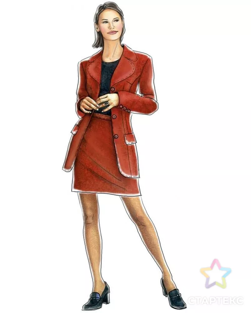 Выкройка: жакет арт. ВКК-1220-12-ЛК0005075 - рис. 1