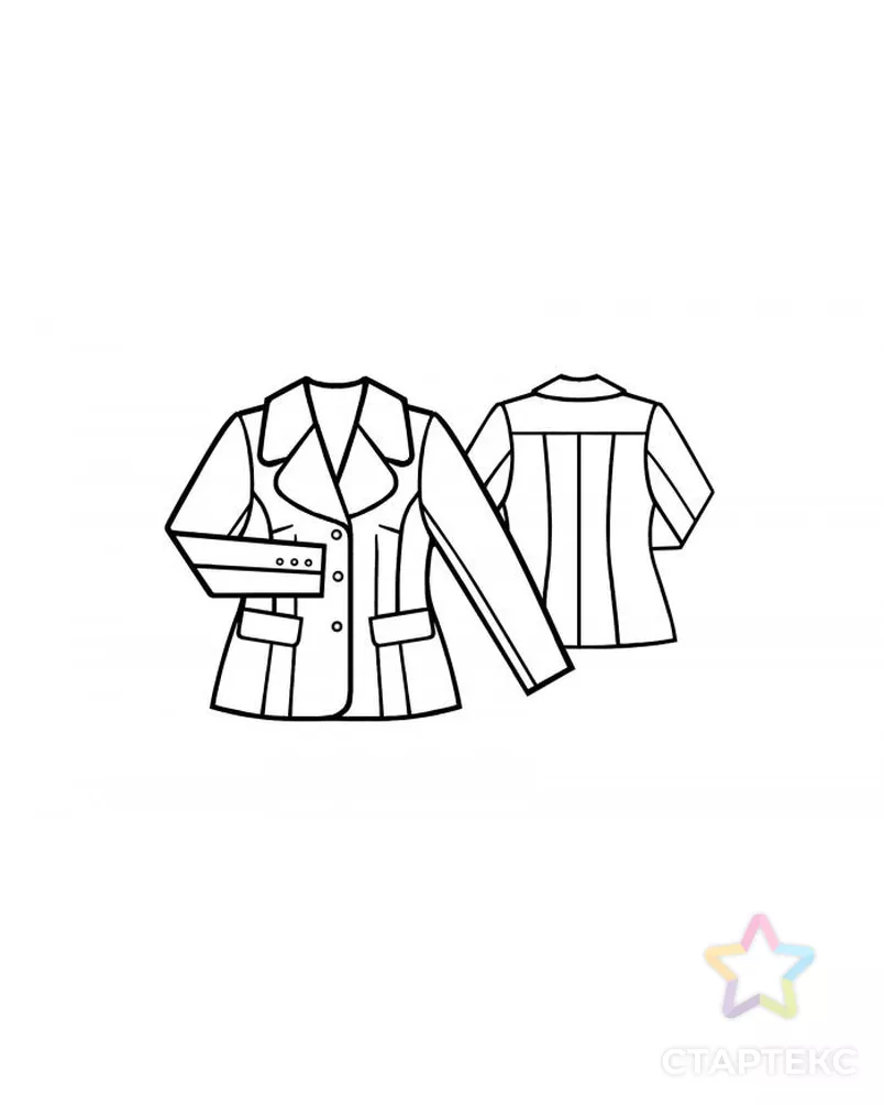 Выкройка: жакет арт. ВКК-1220-12-ЛК0005075 - рис. 2